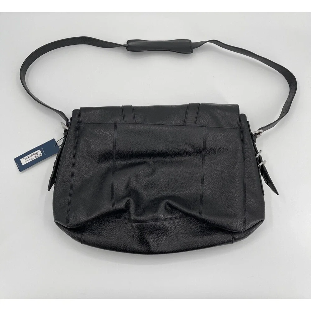 Cole Haan‎ Messenger Bag Black Pebble Leather CHRM11002 Storage Cover